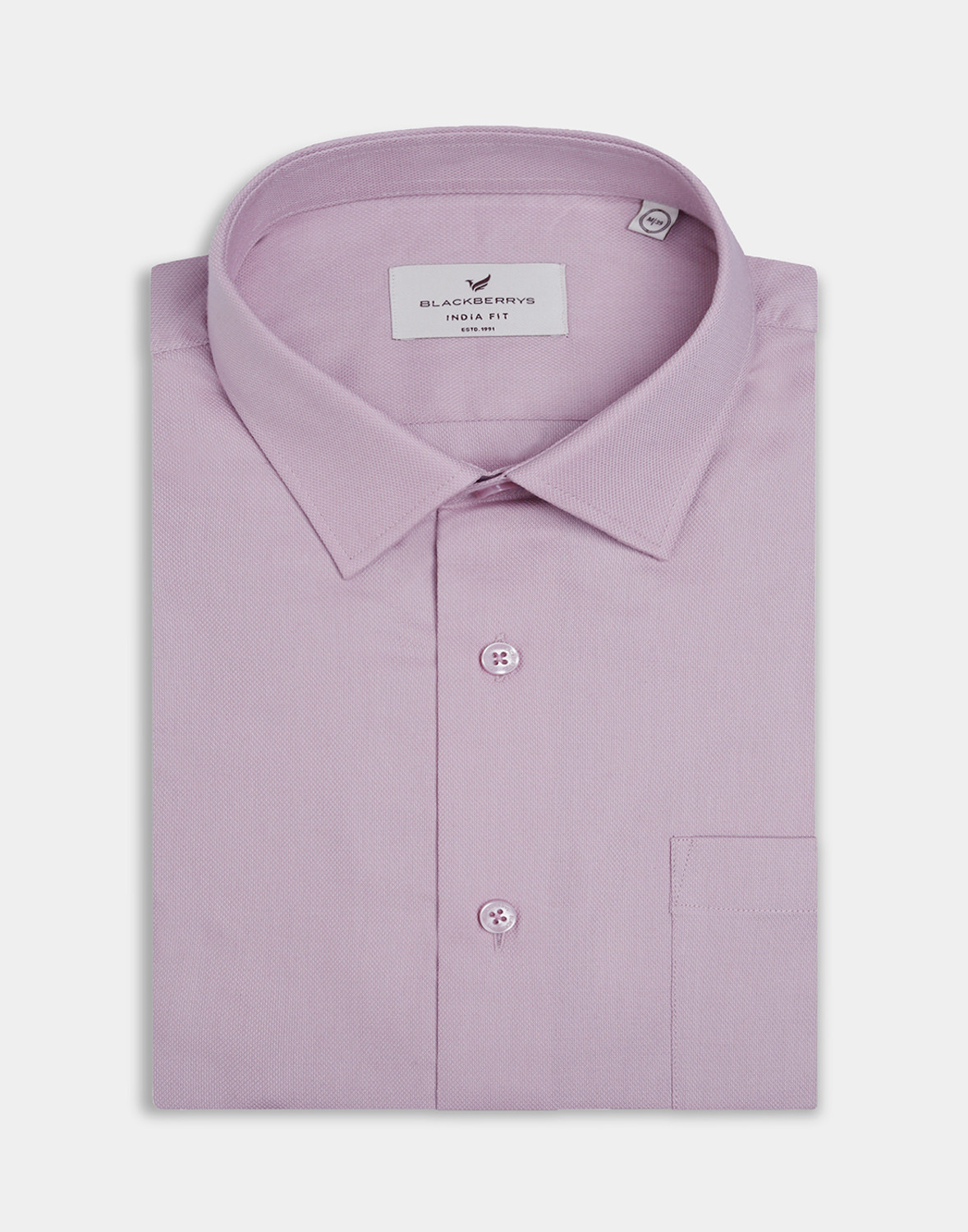 Image of Blackberrys Men Self Design Formal Pink Shirt