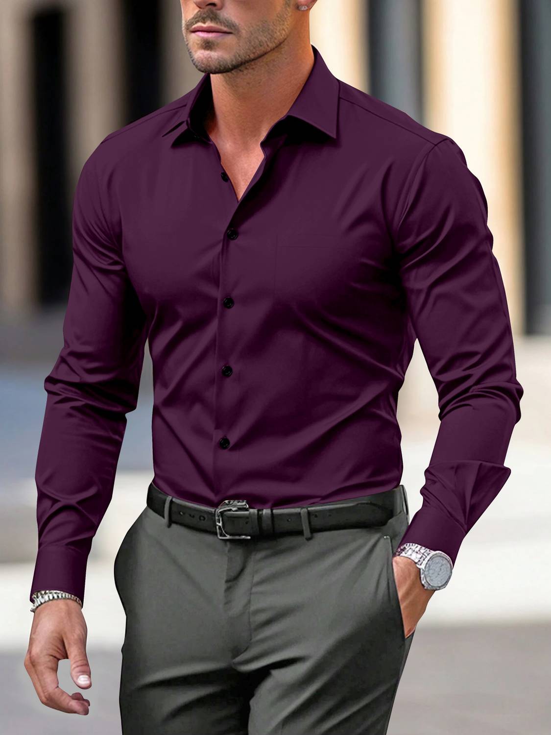METRONAUT Men Purple Casual Shirt - Image 1