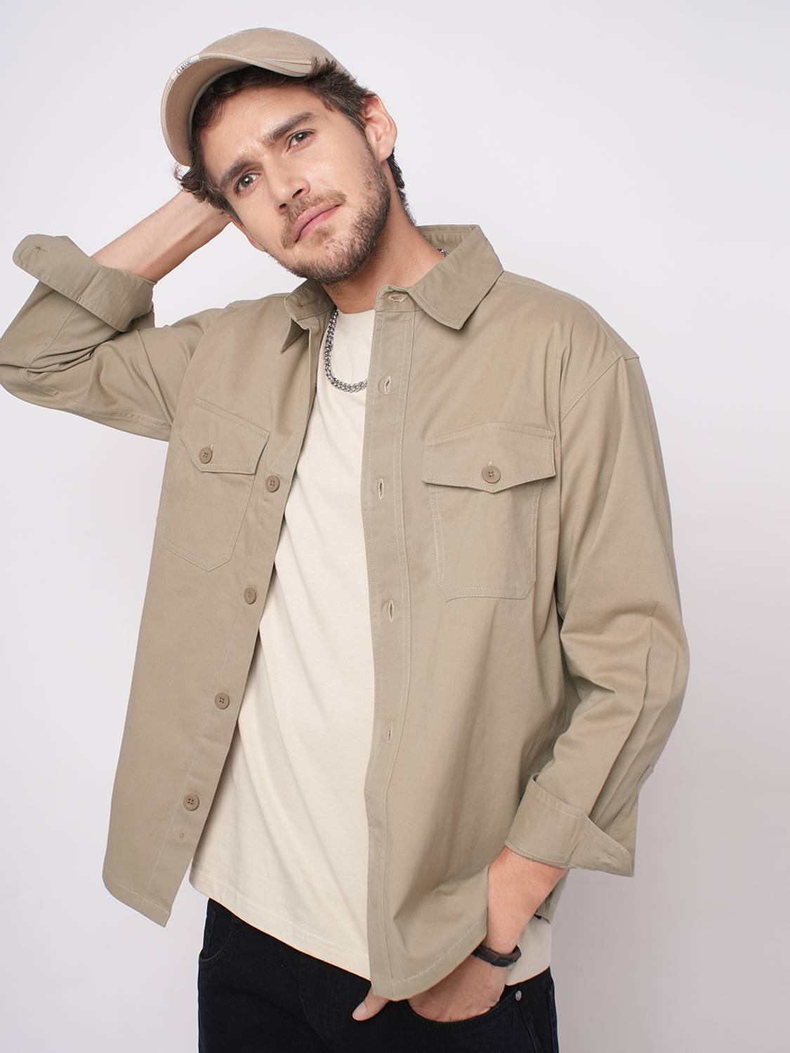 VASTRADO Men Beige Casual Shirt - Image 1