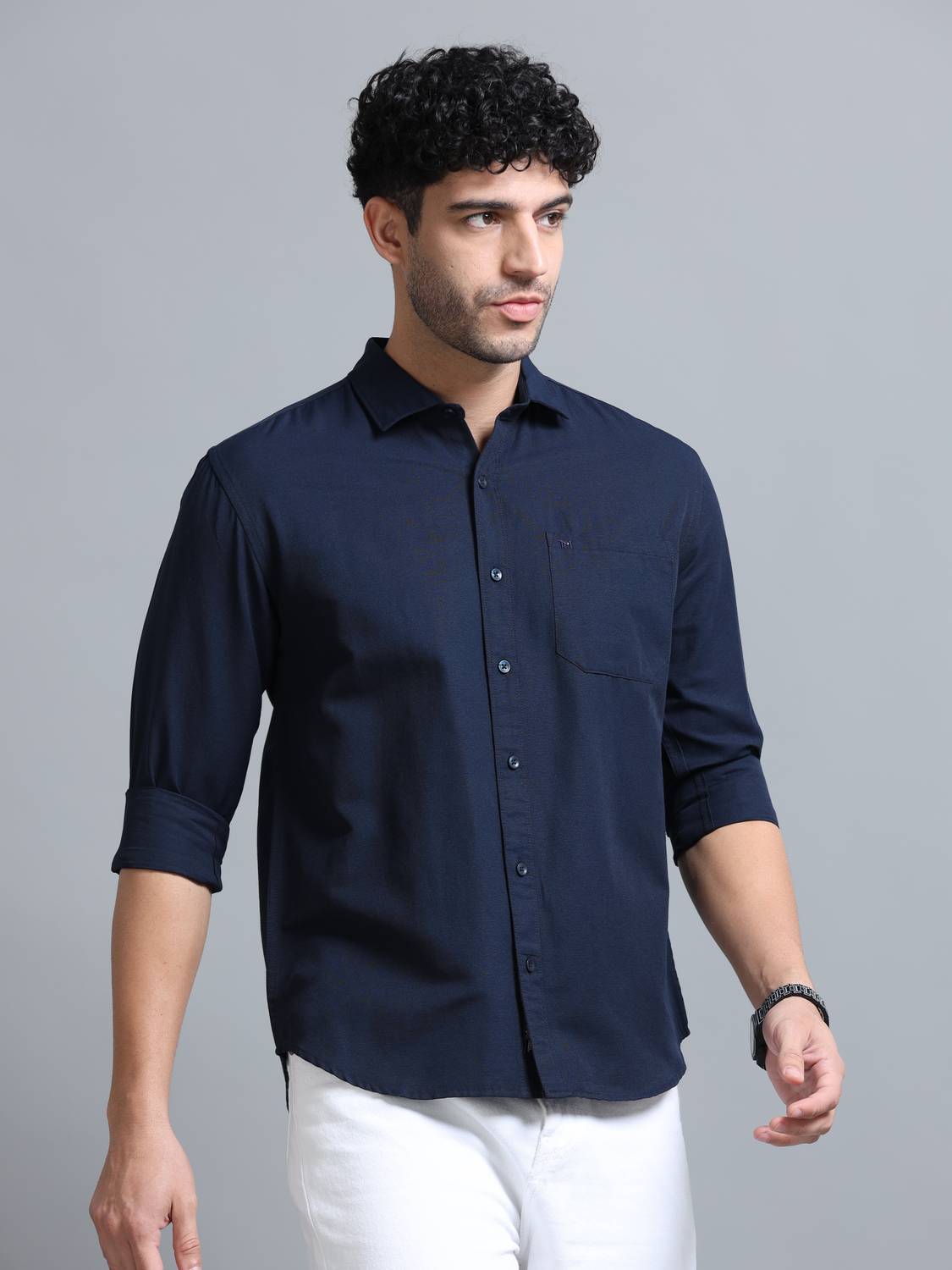 Tom Mackler Men Dark Blue Shirt - Image 3