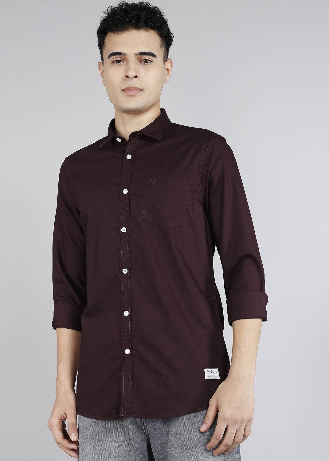 Allen Solly Men Maroon Casual Shirt - Image 1