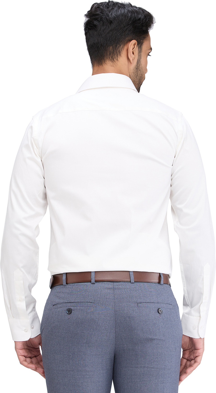 Image of Raymond Men Slim Fit Solid Formal Shirt