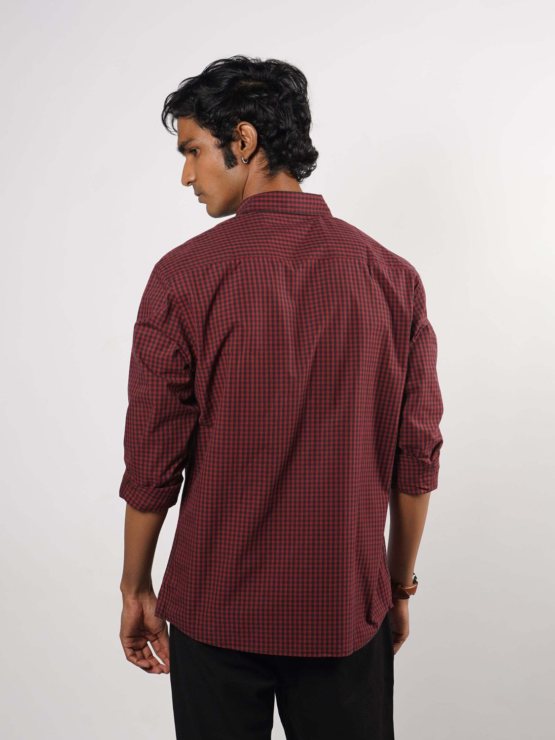 Image of Eszett Men Checkered Casual Red Shirt