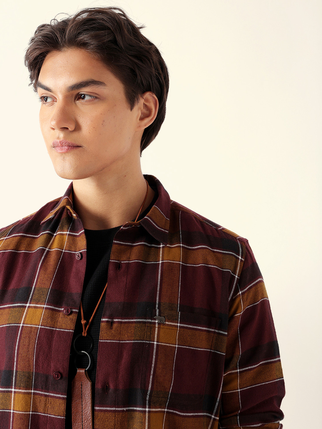 Image of THE BEAR HOUSE Men Checkered Casual Multicolor Shirt