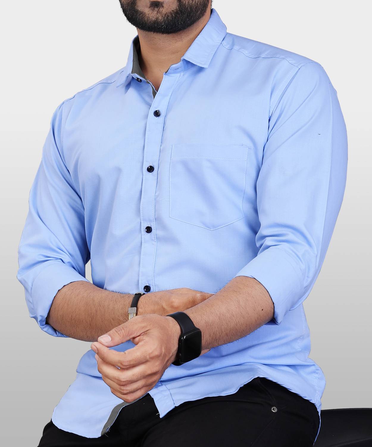 METRONAUT Men Regular Fit Solid Button Down Collar Casual Shirt