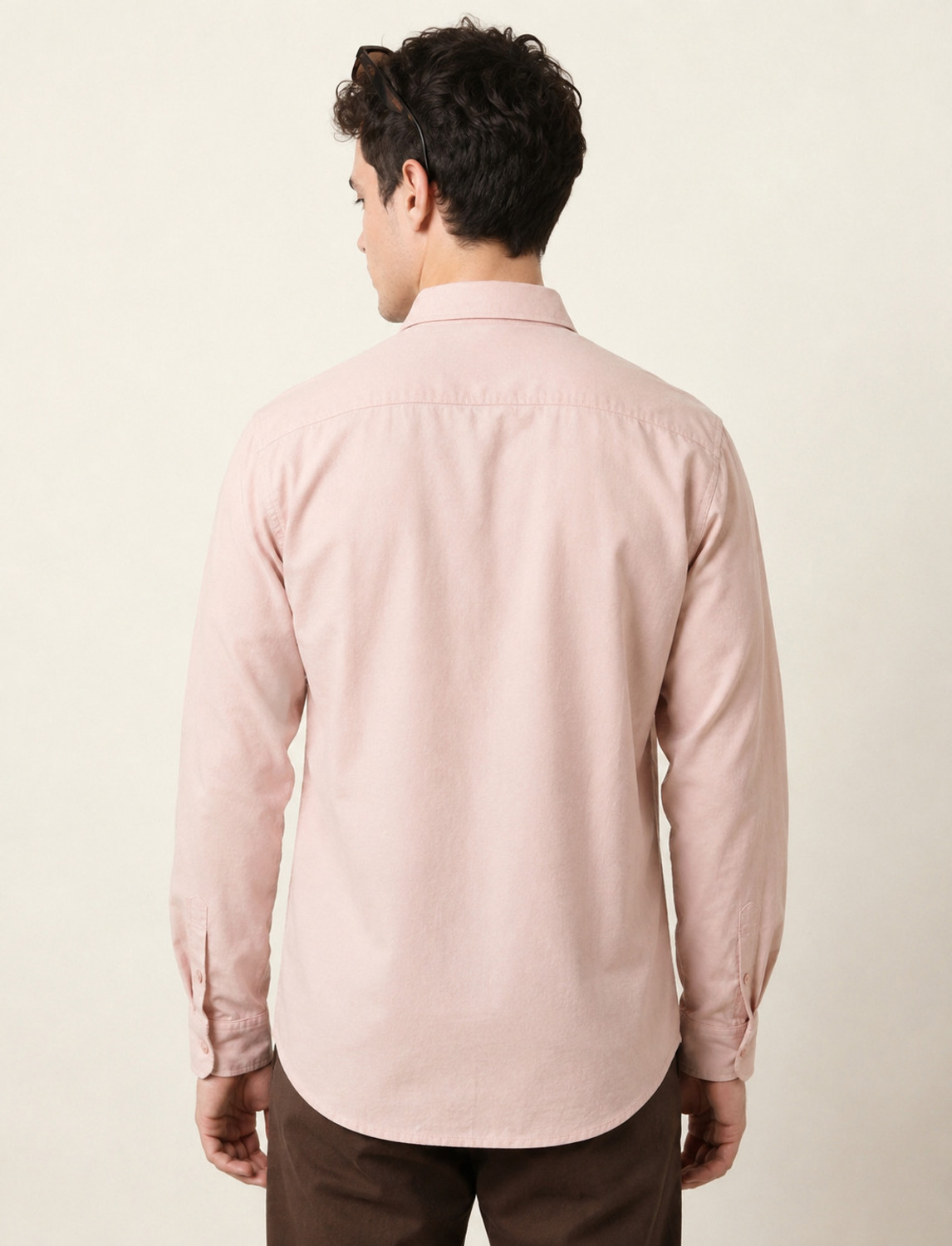 Image of Roadster Men Solid Casual Cream Shirt