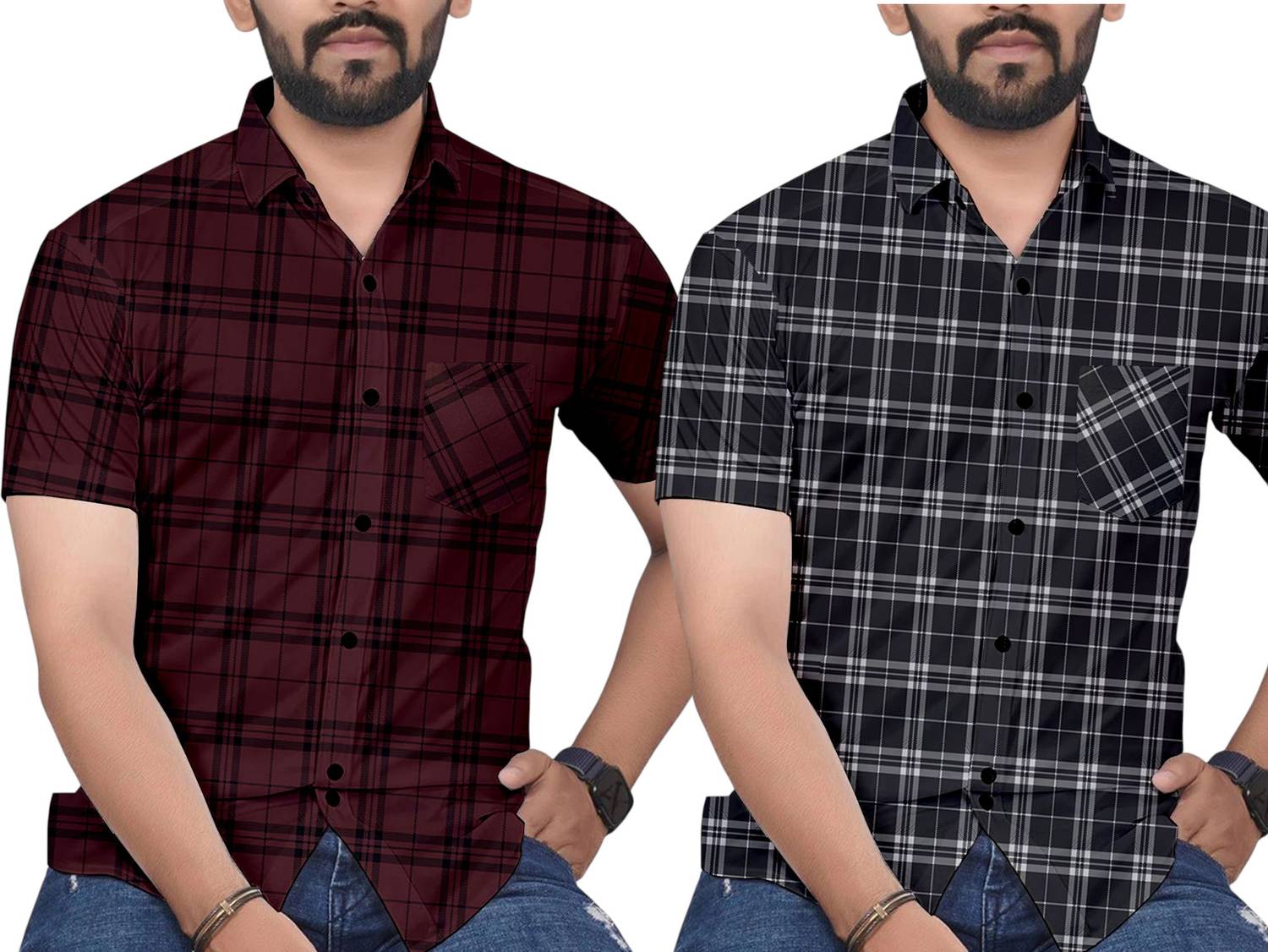 SNKV Men Checkered Multicolor Shirt - Image 1
