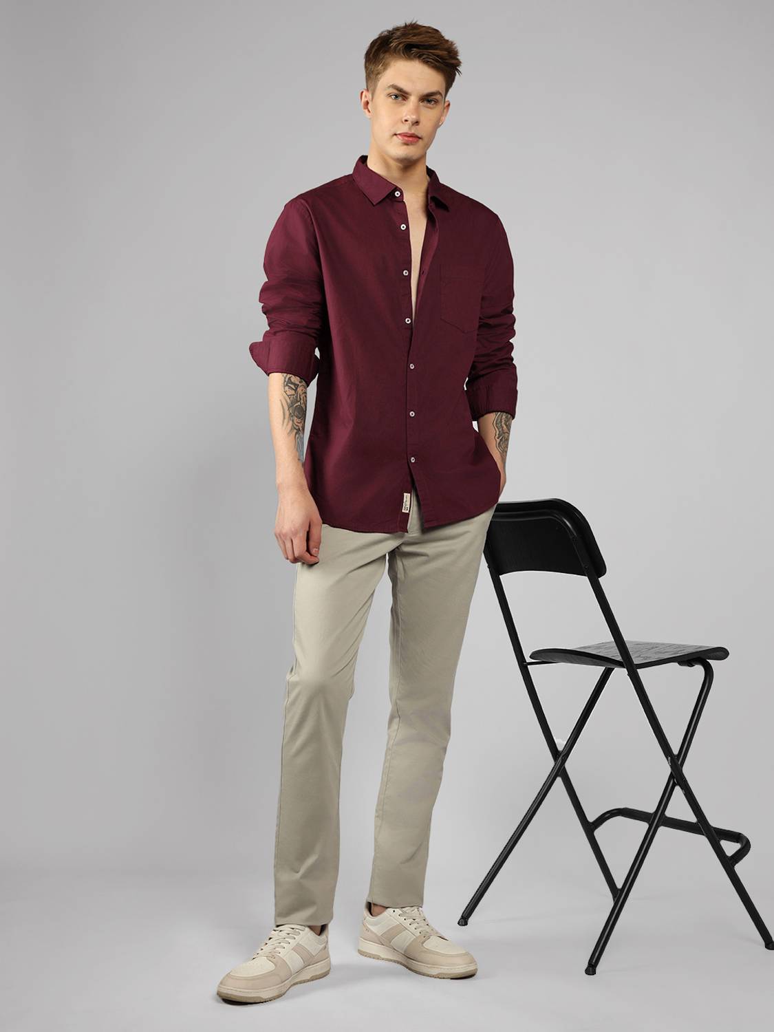 Dennis Lingo Men Maroon Shirt - Image 5