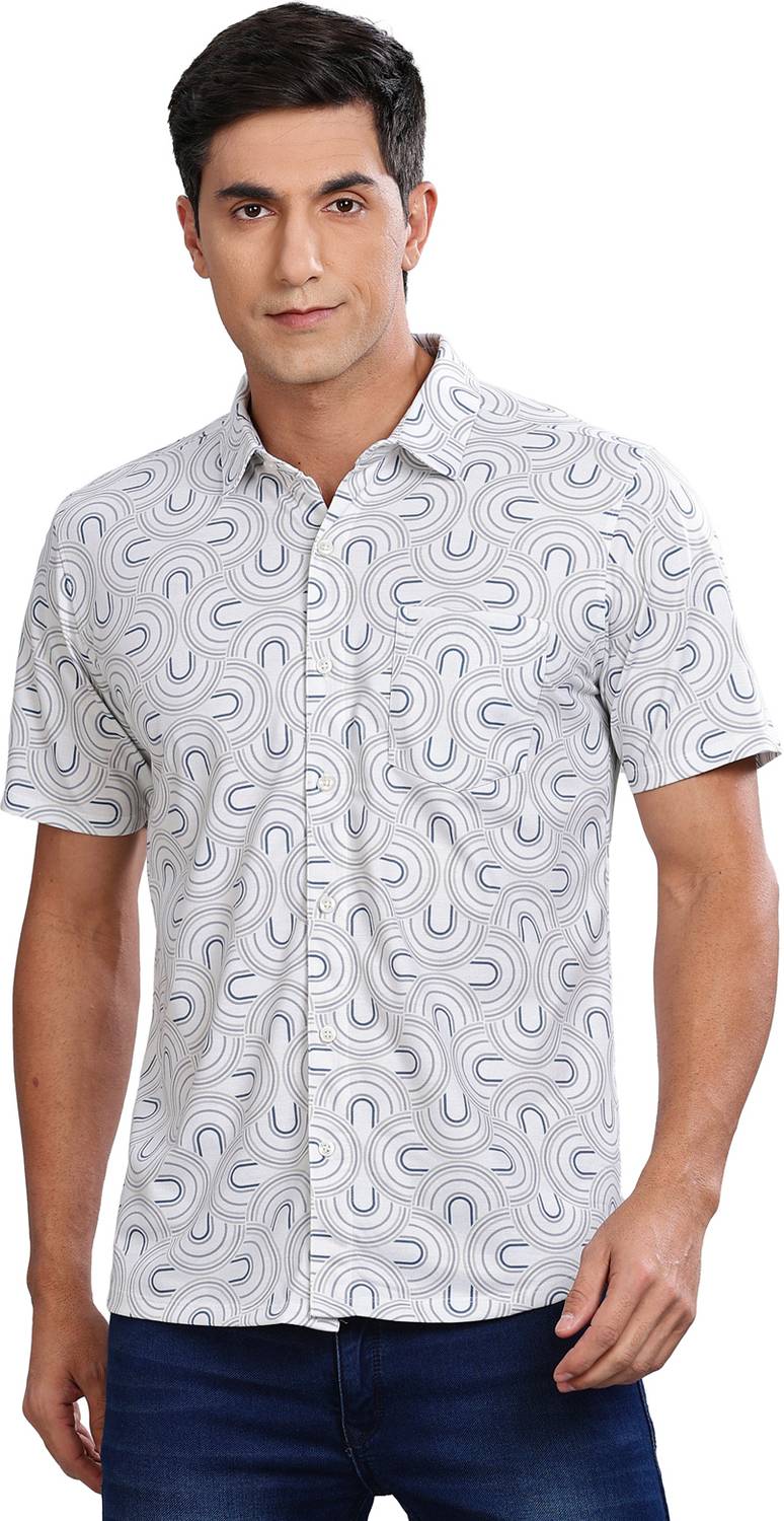 Bullmer Men Printed Casual Multicolor Shirt