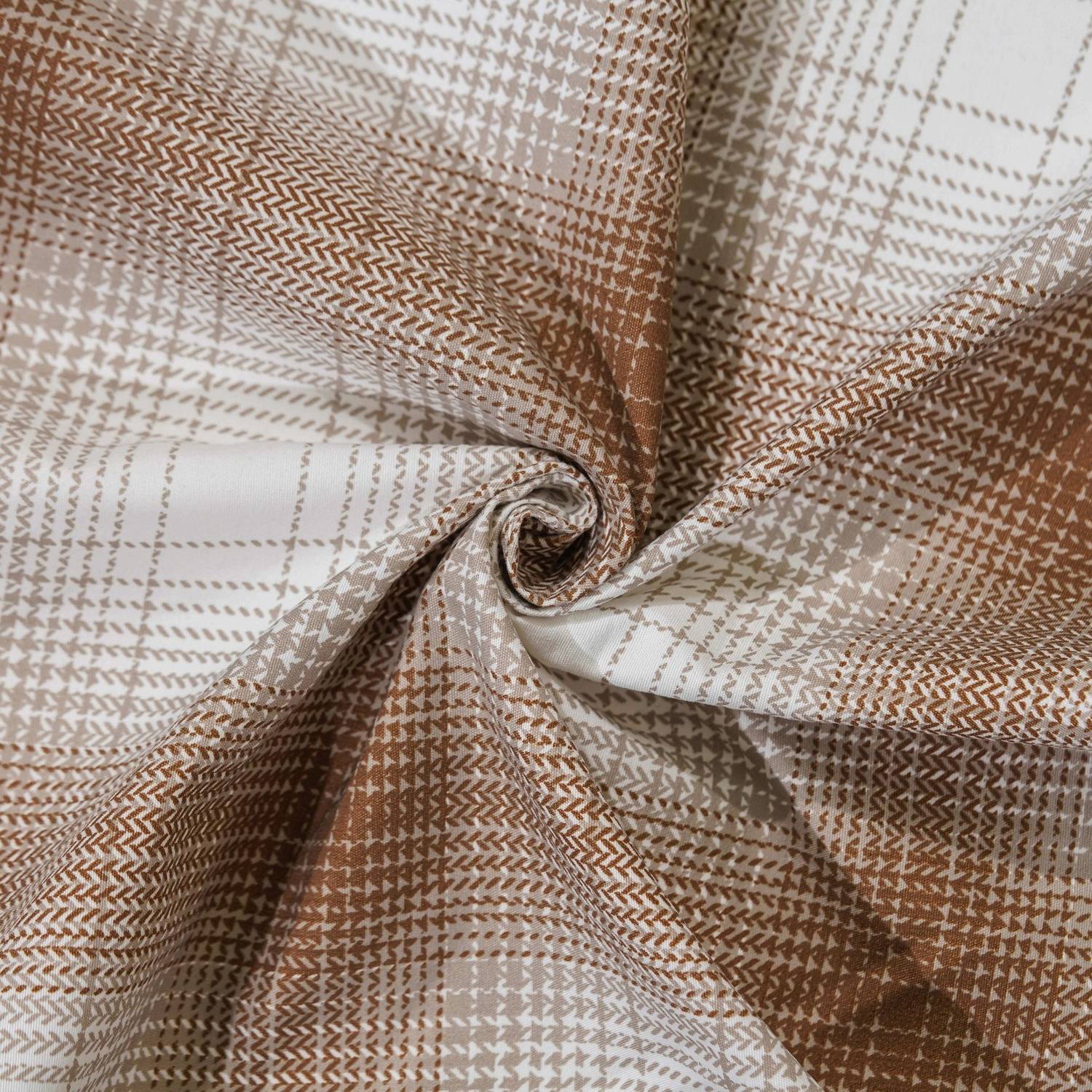 Solbiza Men Checkered Casual Brown, White Shirt - Image 3