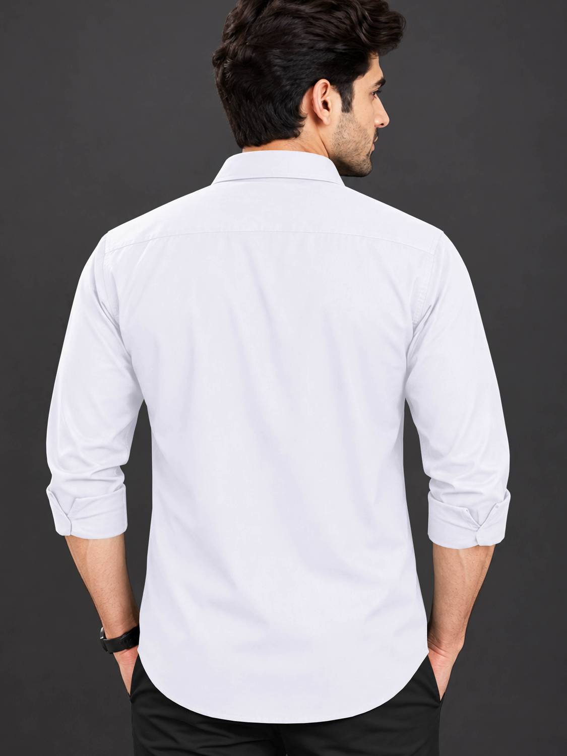 VeBNoR Men White Casual Shirt - Image 2