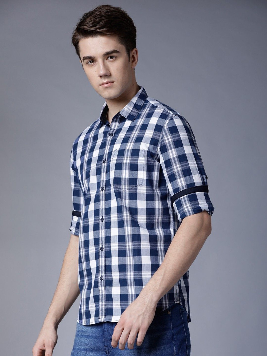 Image of HIGHLANDER Men Checkered Casual Multicolor Shirt