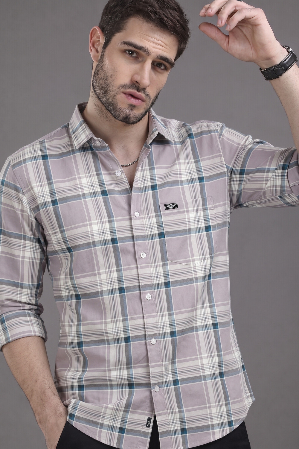 Image of METRONAUT Men Checkered Casual Multicolor Shirt