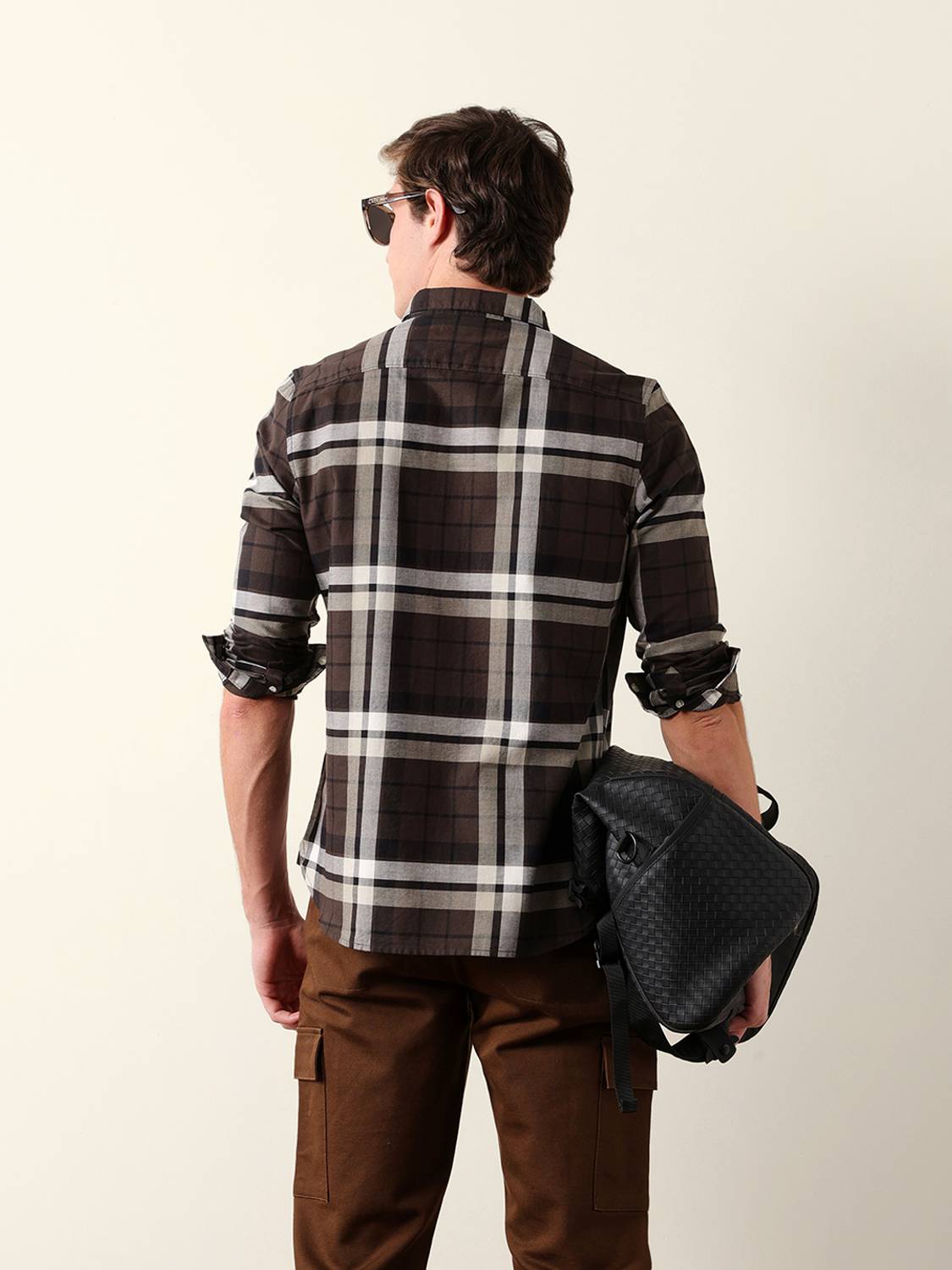 THE BEAR HOUSE Men Checkered Brown Shirt - Image 2