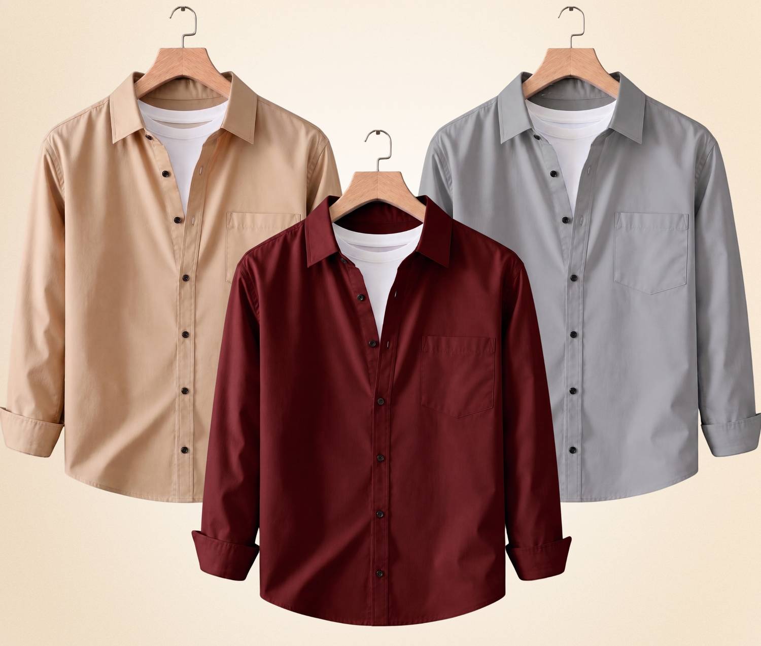 Colix Men Multicolor Casual Shirt Pack of 3 - Image 1