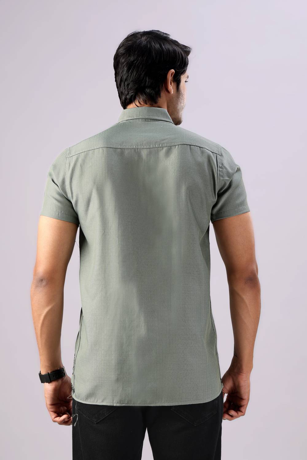 VG BROTHER Men Green Embroidered Casual Shirt - Image 2