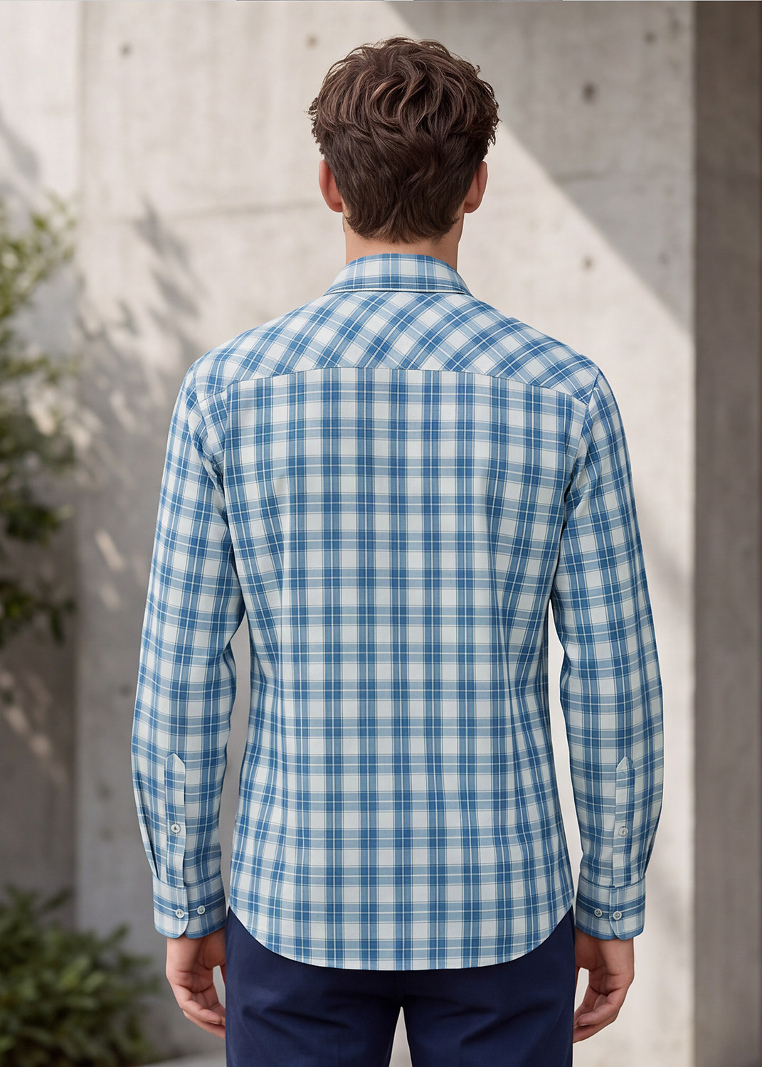 Image of KILLER Men Slim Fit Checkered Formal Shirt