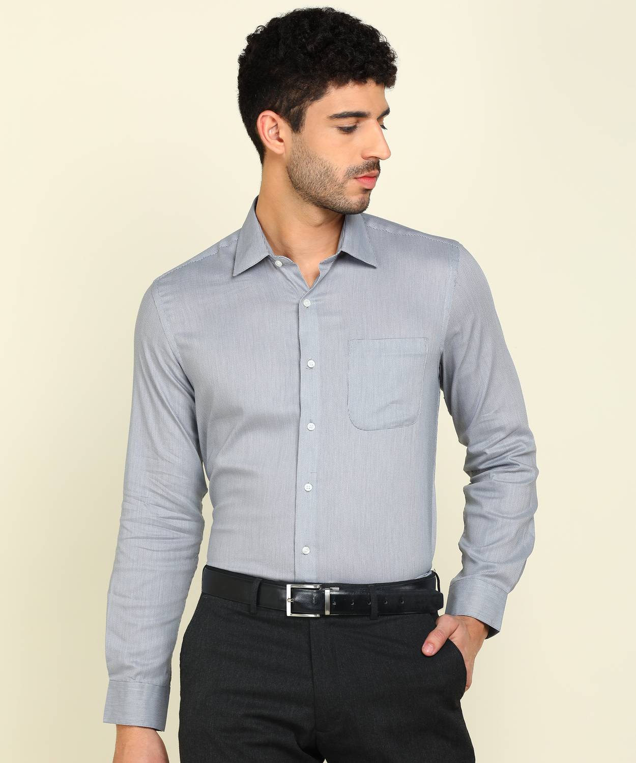 ARROW Men Geometric Print Formal Grey Shirt