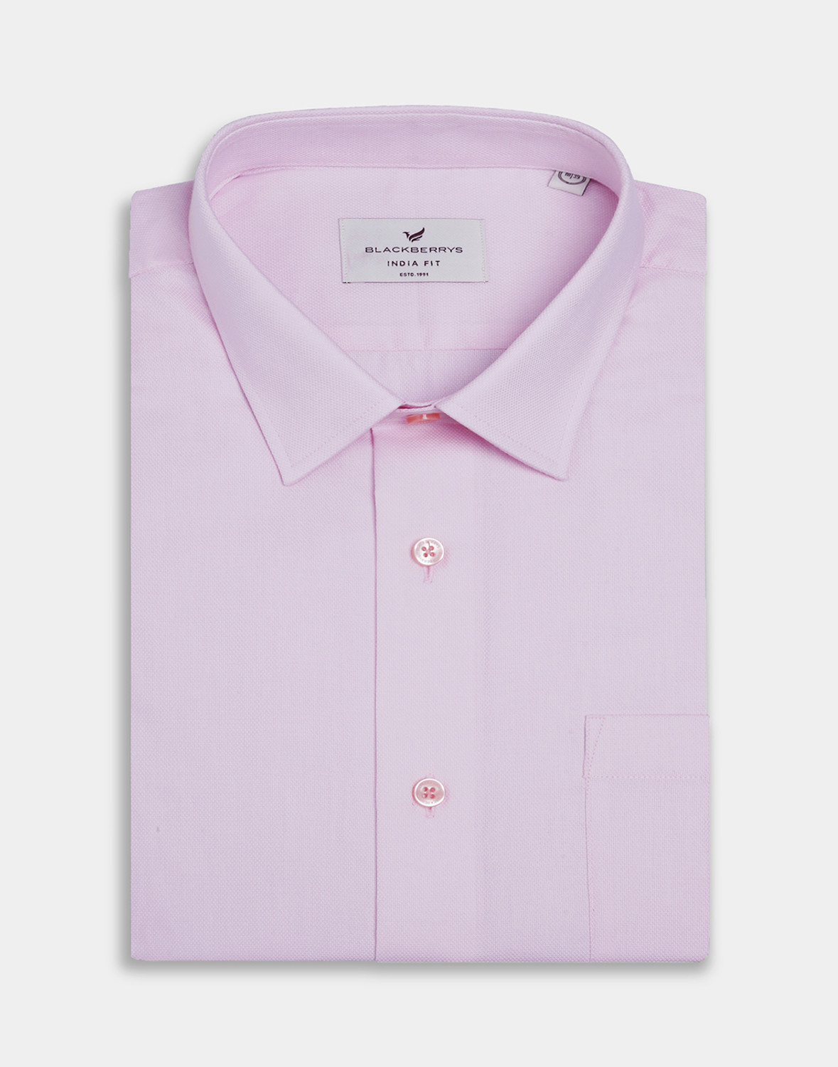 Image of Blackberrys Men Self Design Formal Pink Shirt