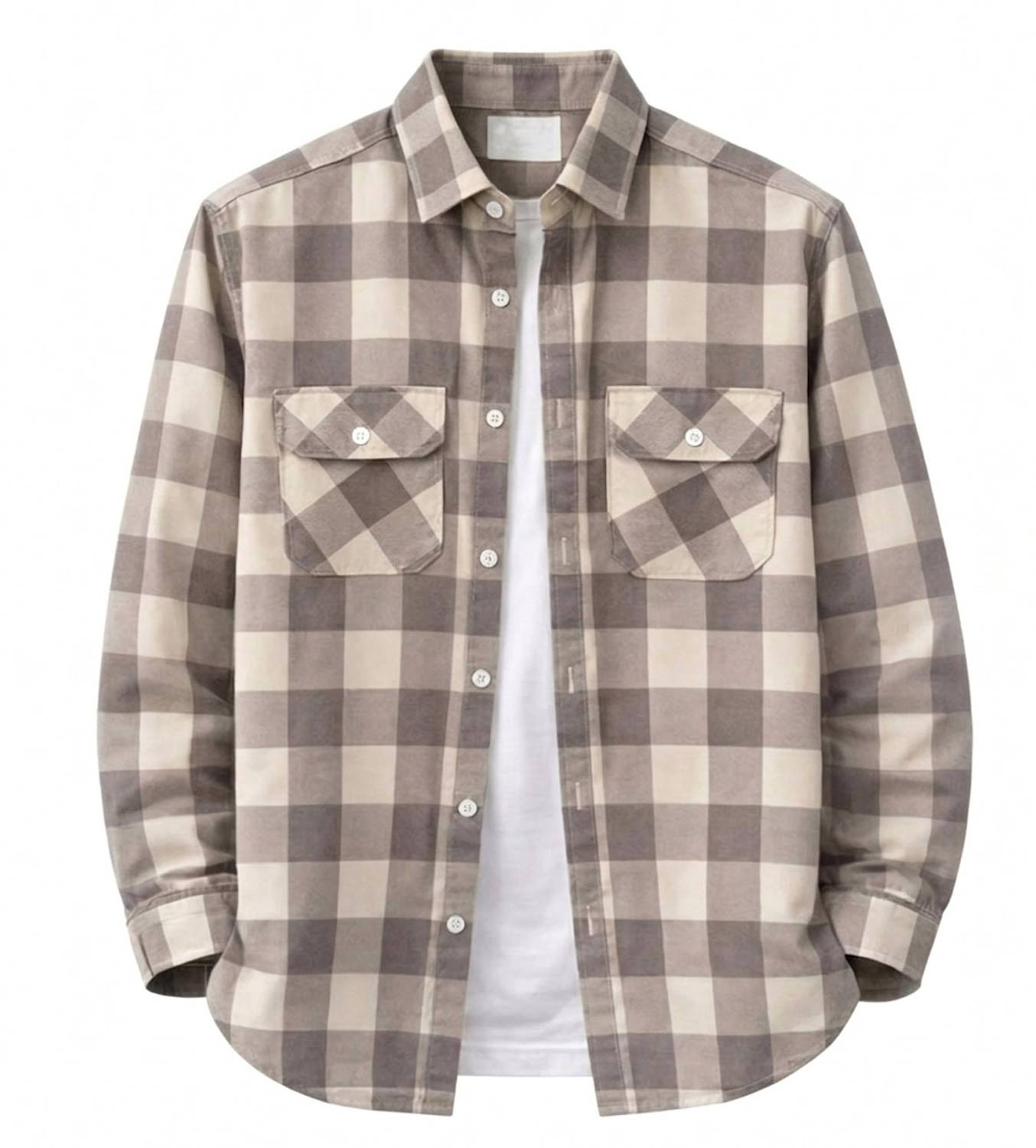 DIMMY Men Checkered Casual Brown Shirt - Image 1