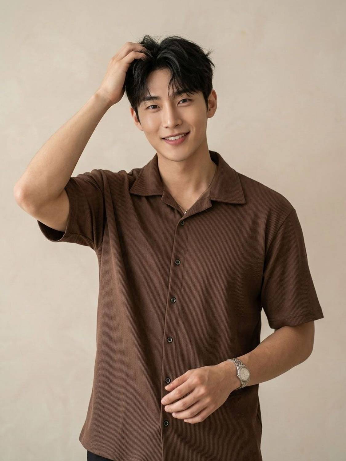 BANSII DHUN Men Solid Casual Brown Shirt