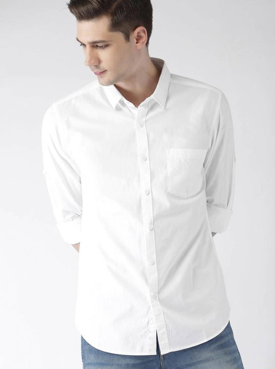VINTAGE Men White Casual Shirt - Image 1