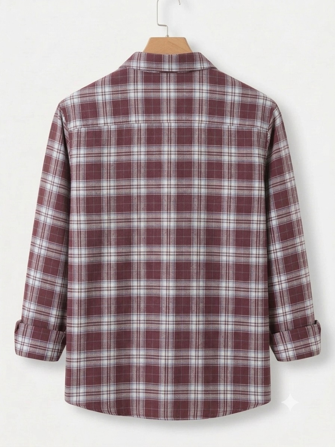 Image of METRONAUT Men Checkered Casual Maroon Shirt