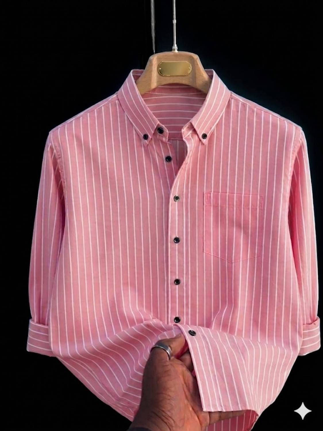 Z scorpion Men Striped Casual Black, White Shirt - Image 1
