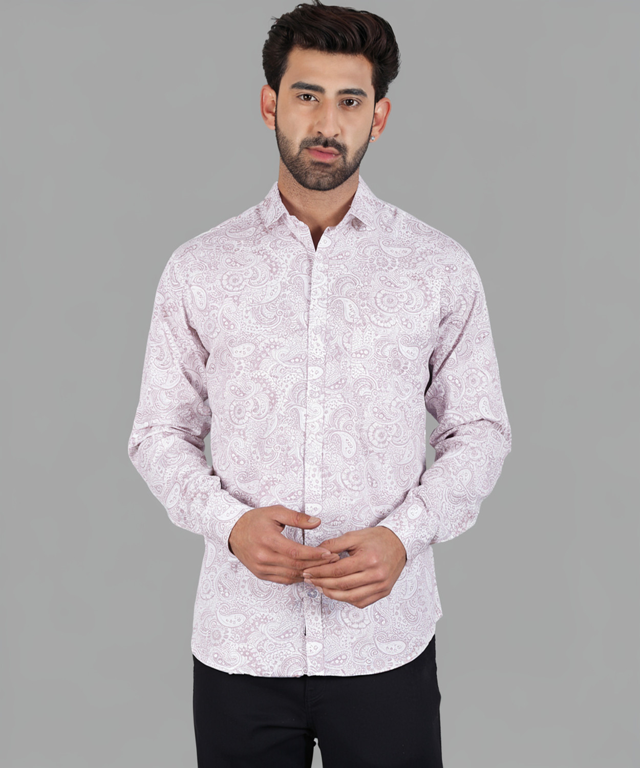 Image of shardha enterprise Men Printed Casual Pink Shirt