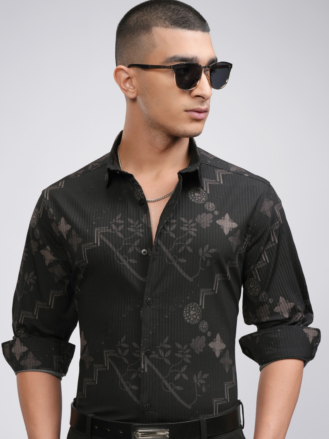 Image of HIGHLANDER Men Printed Casual Multicolor Shirt