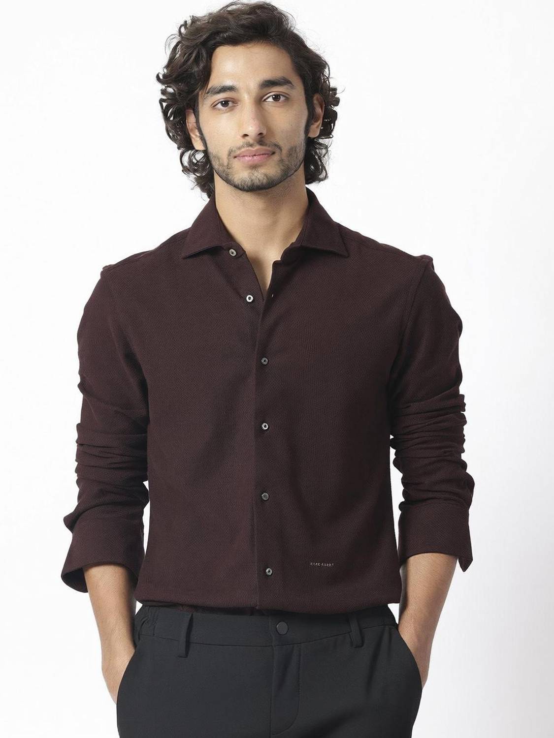 RARE RABBIT Men Brown Casual Shirt - Image 1