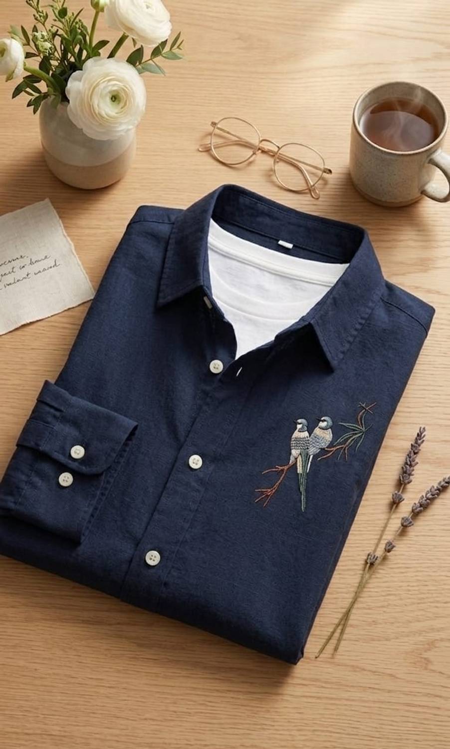 hasti enterprise Men Dark Blue Shirt - Image 3