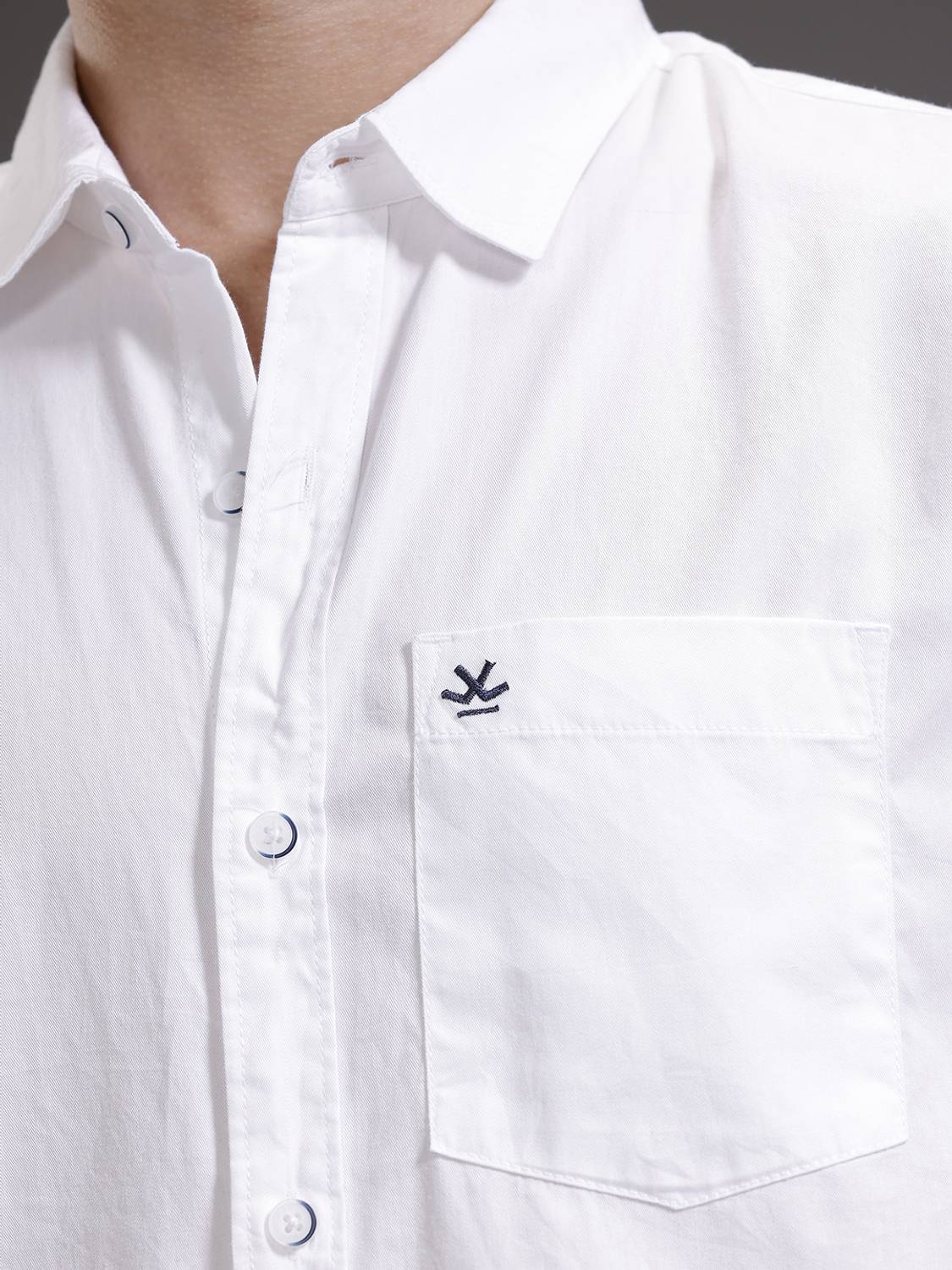 WROGN Men Solid Casual White Shirt - Image 5