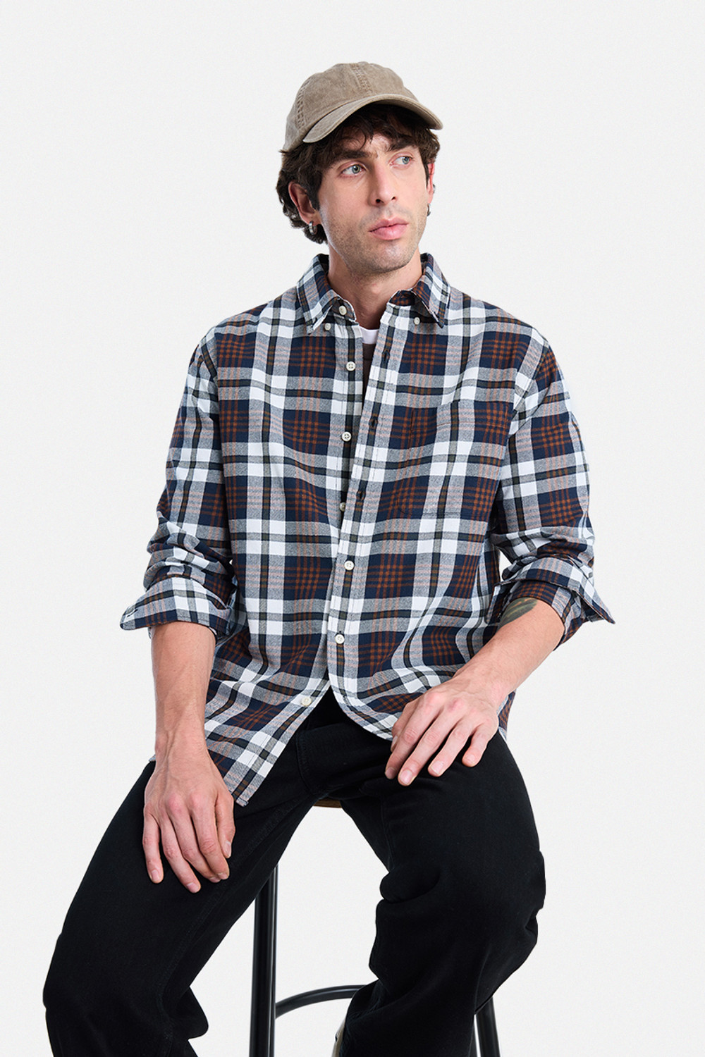 Image of Snitch Men Checkered Casual Multicolor Shirt