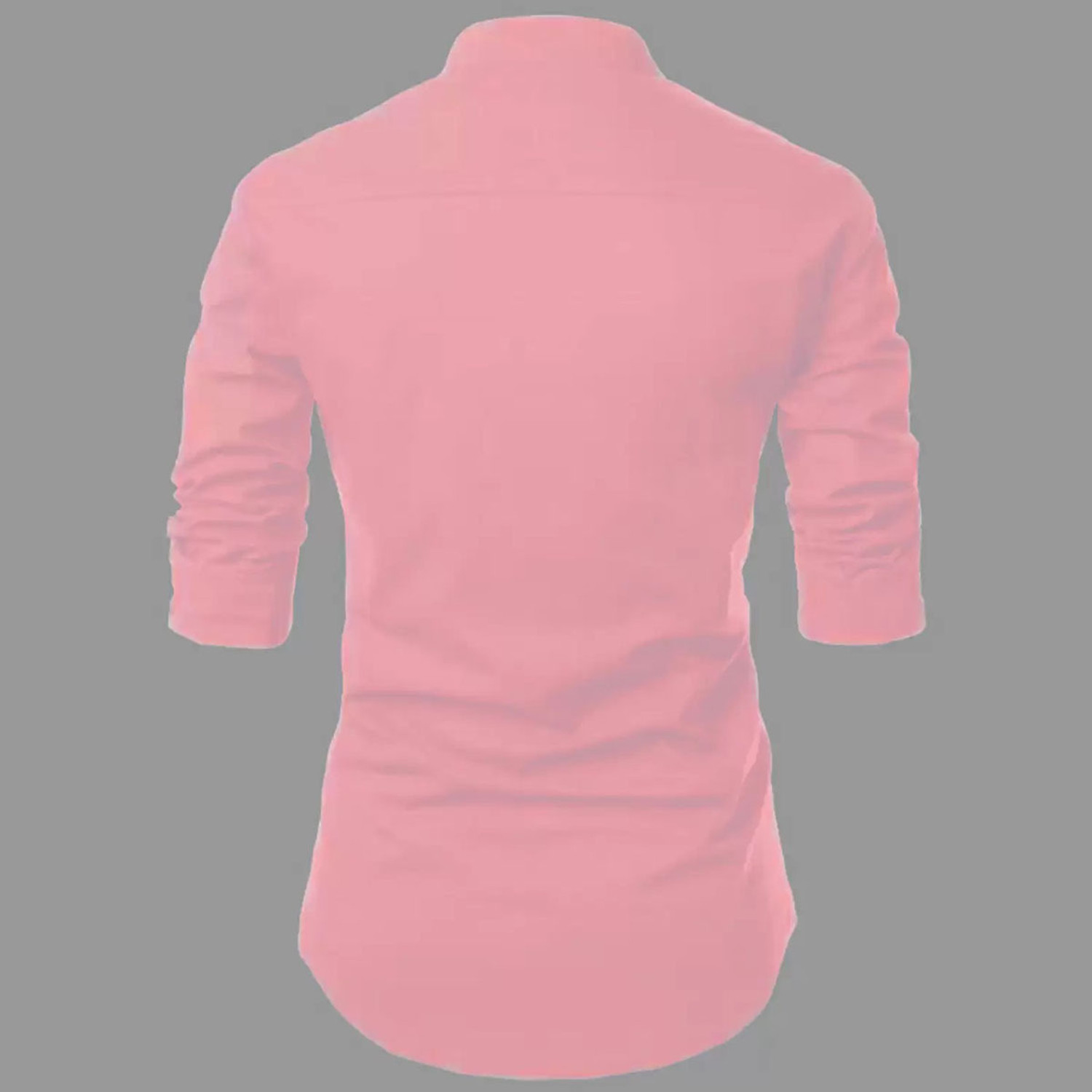 Image of DEEMOON Men Printed Casual Pink Shirt