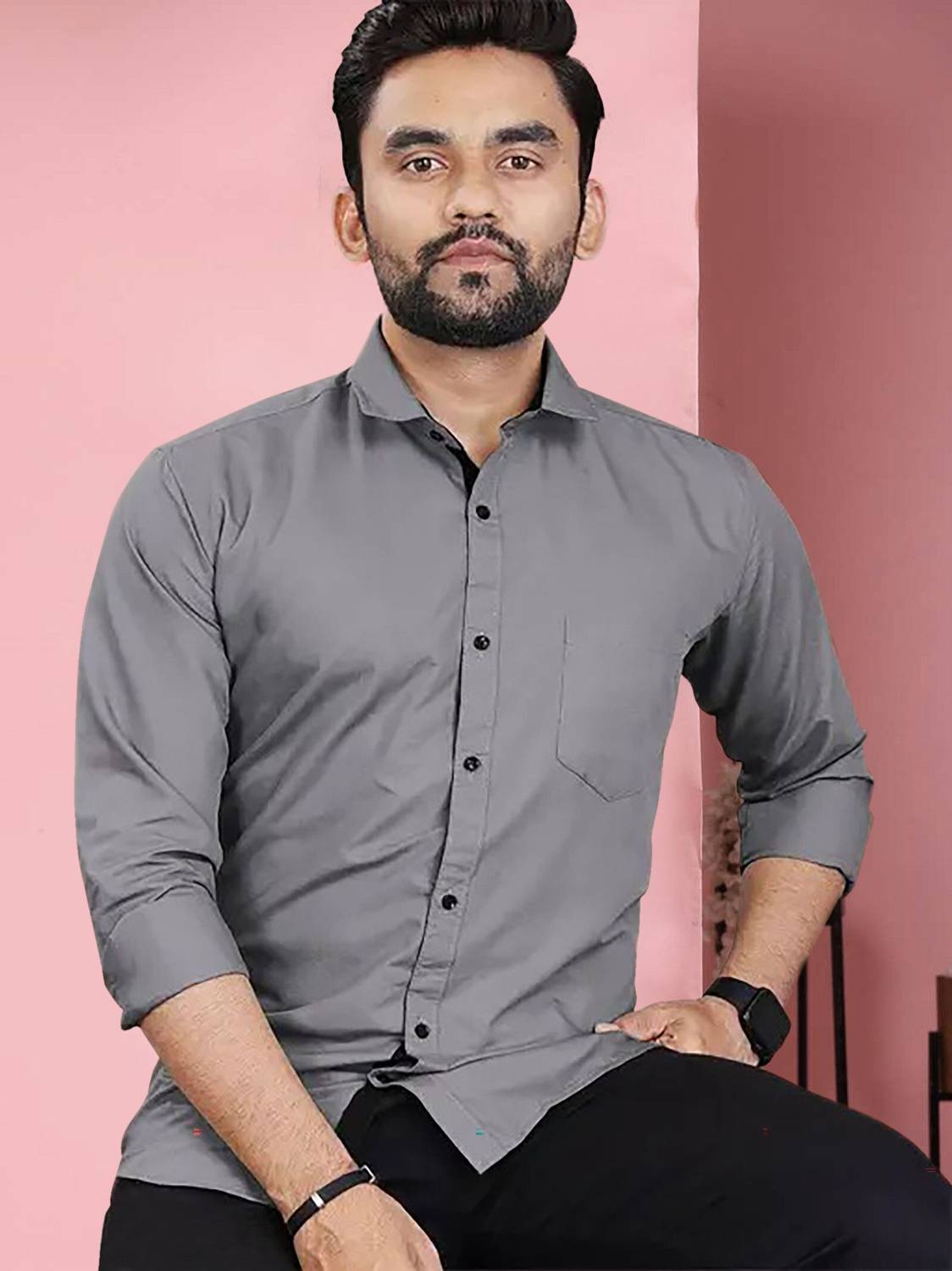 Aaron Martinez Men Solid Casual Multicolor Shirt