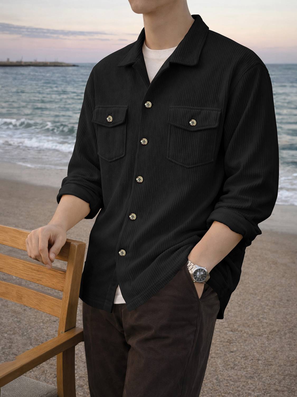 EyeBogler Men Black Formal Shirt - Image 3