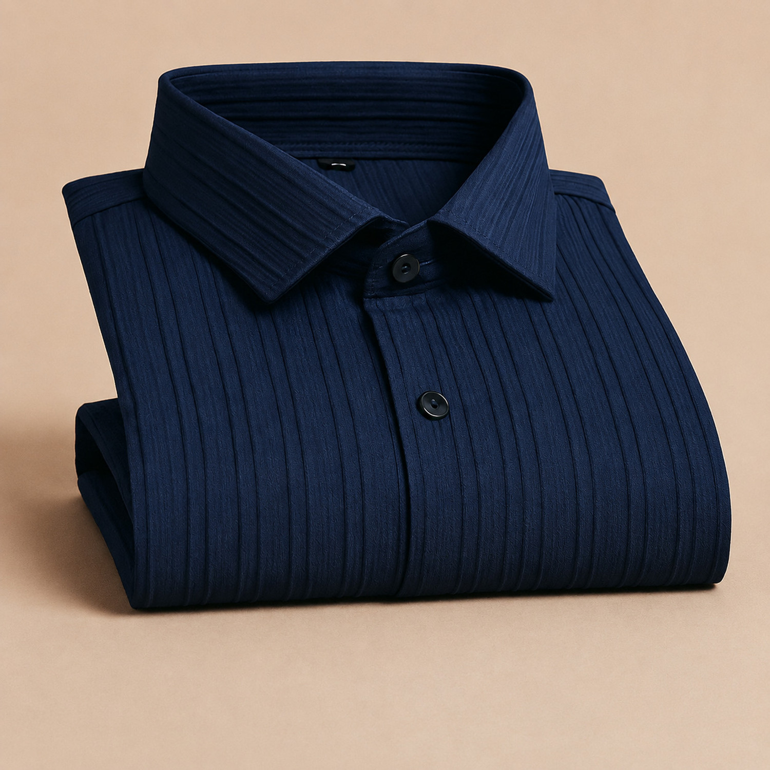 Image of YAMOLISH ENTERPRISE Men Solid Casual Blue Shirt