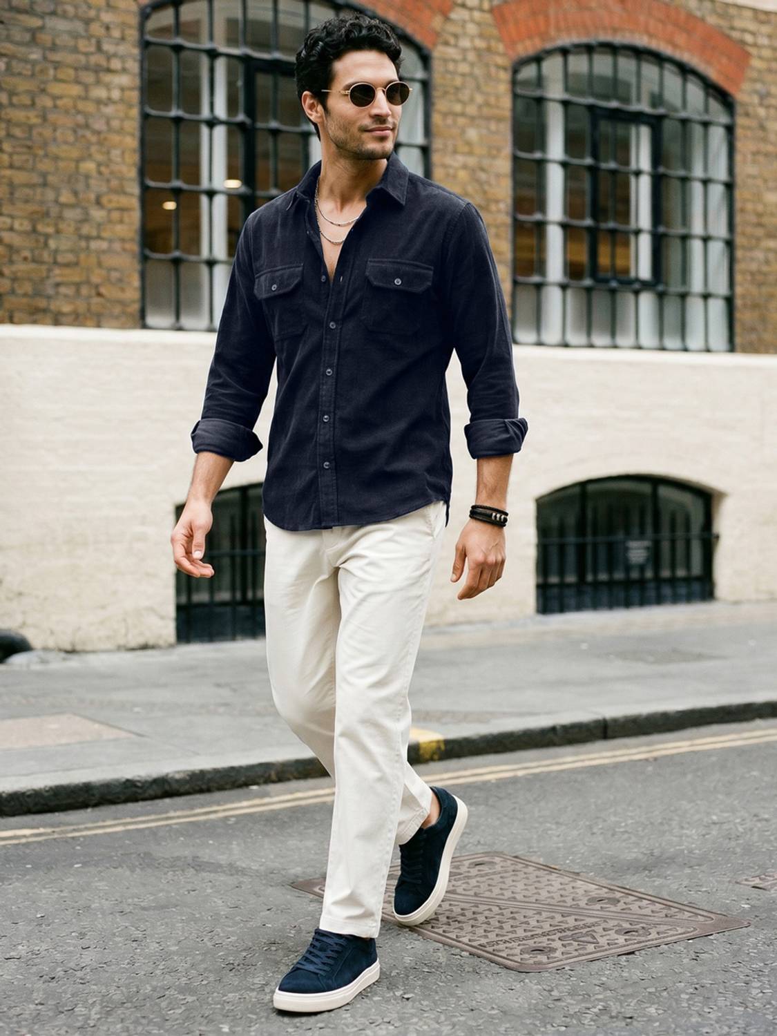 Urbano Men Dark Blue Casual Shirt - Image 4