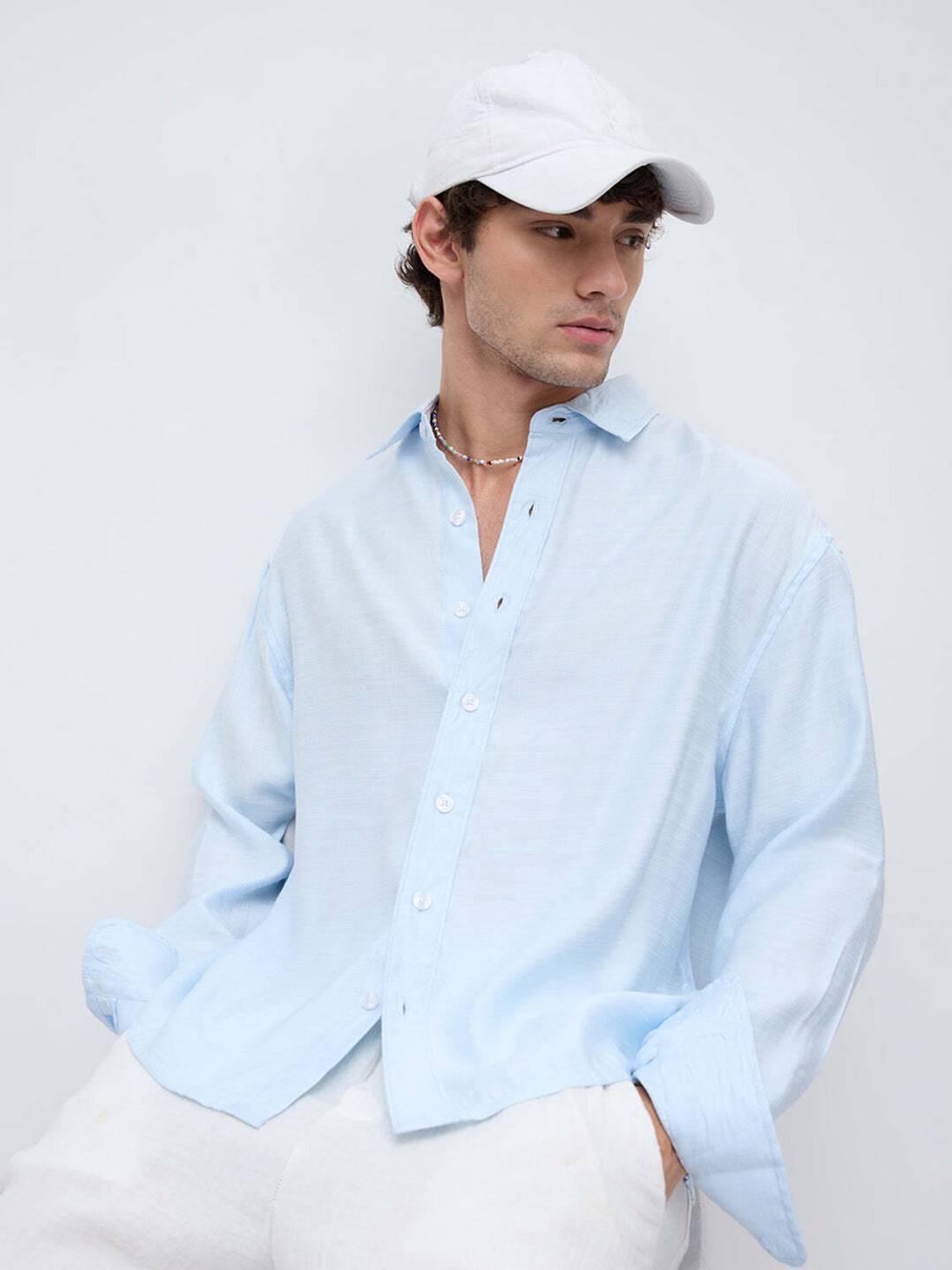 VASTRADO Men Blue Casual Shirt - Image 2