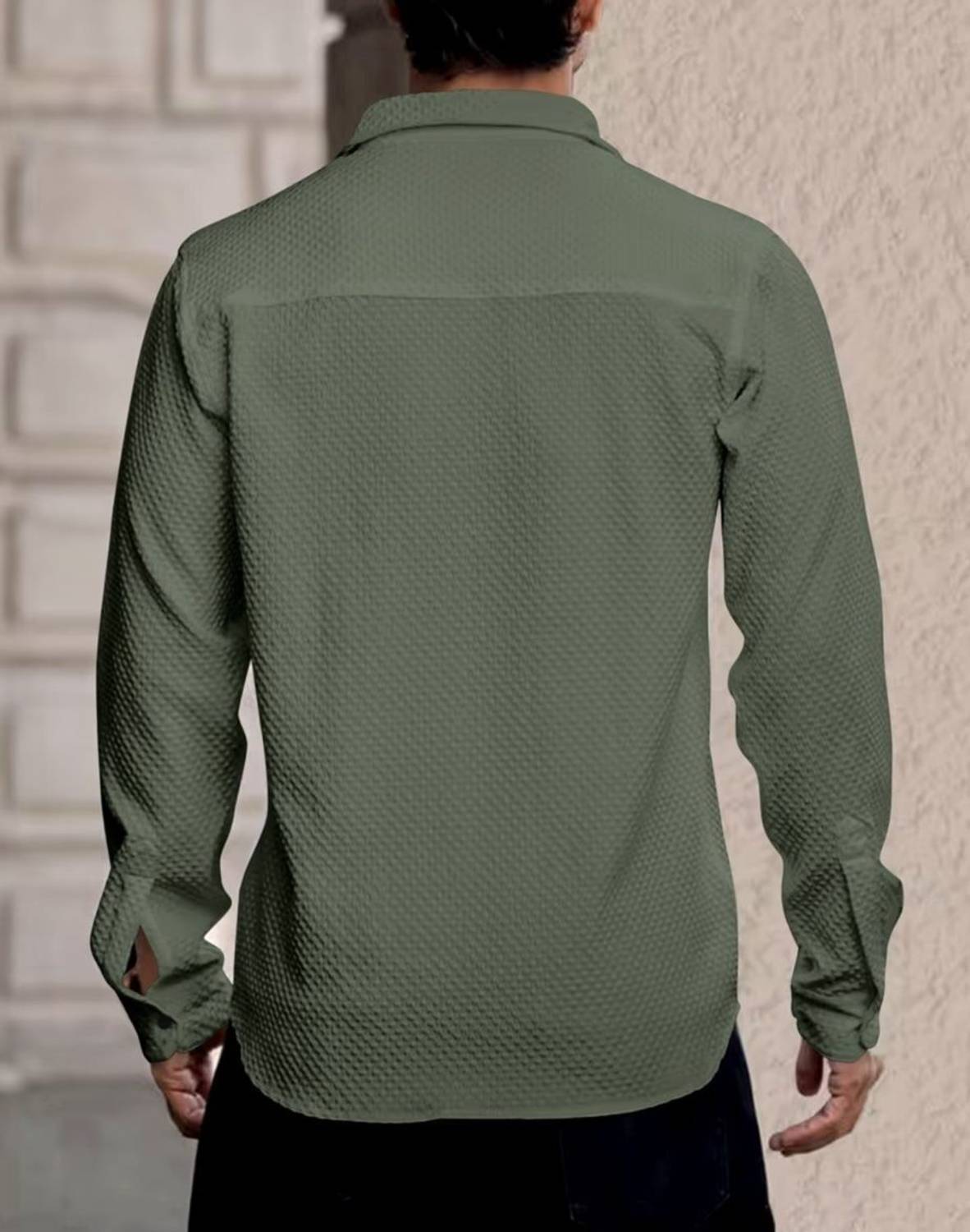 JACKBELLA Men Green Casual Shirt - Image 5