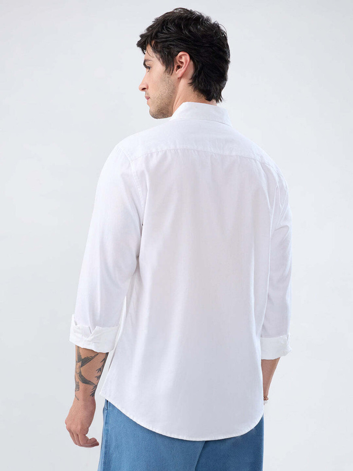 Image of Clothisto Men Striped Casual White Shirt