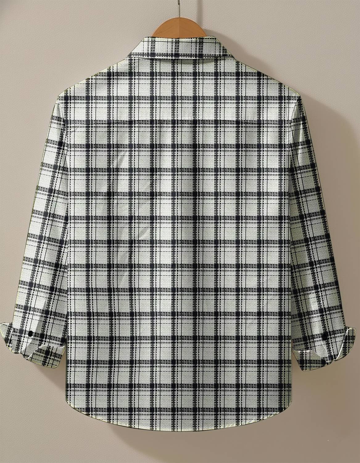 COMBRAIDED Men Checkered Casual Black Shirt - Image 2
