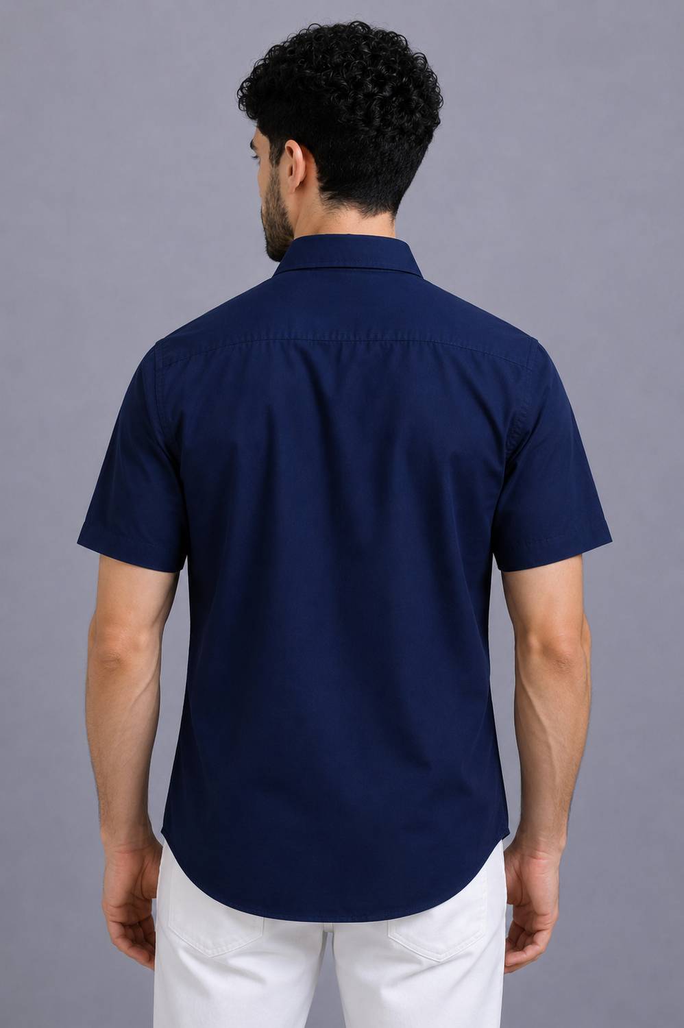 BROCON Men Dark Blue Casual Shirt - Image 2