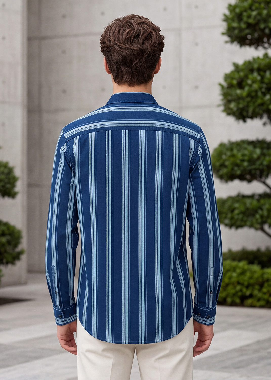 Image of KILLER Men Relaxed Fit Striped Casual Shirt