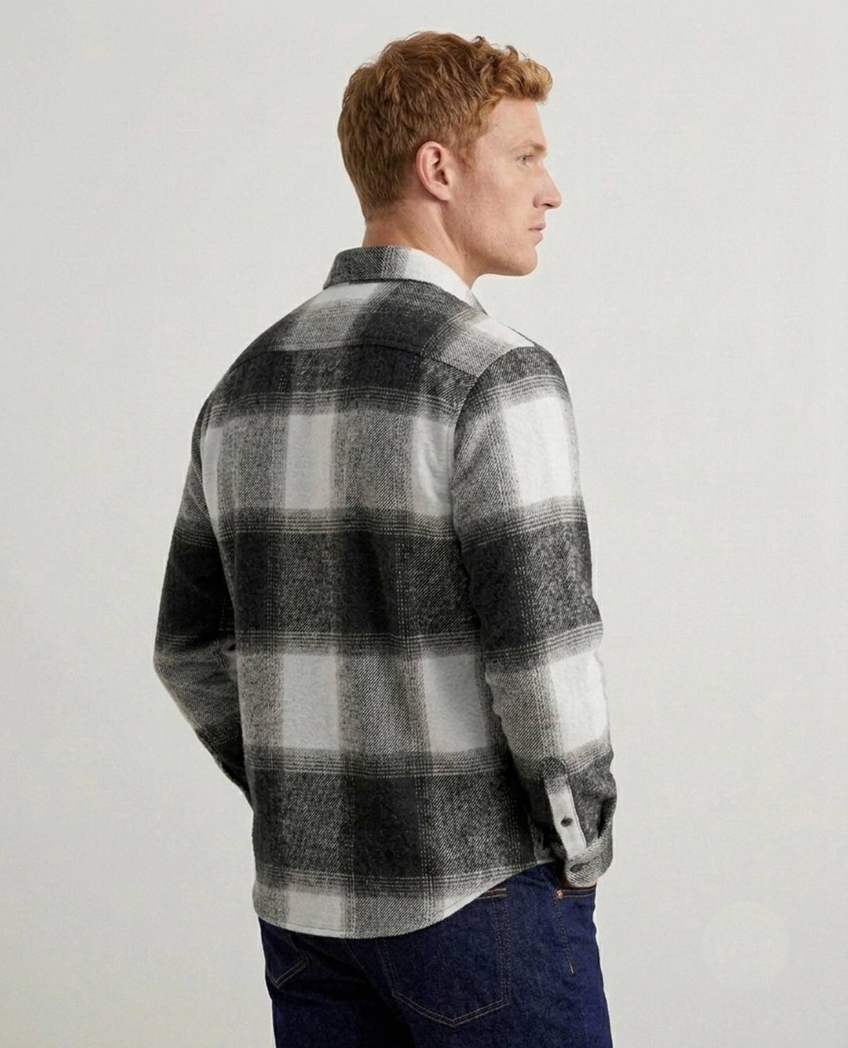 DIMMY Men Black Checkered Casual Shirt - Image 5