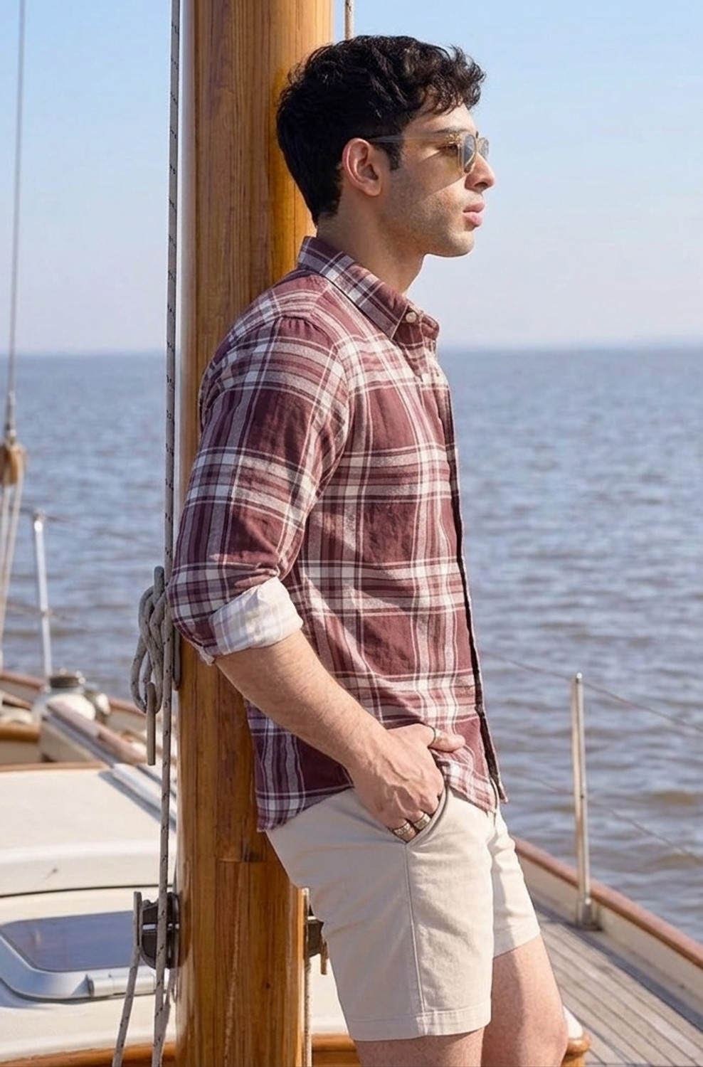 Image of Roadster Men Checkered Casual Multicolor Shirt