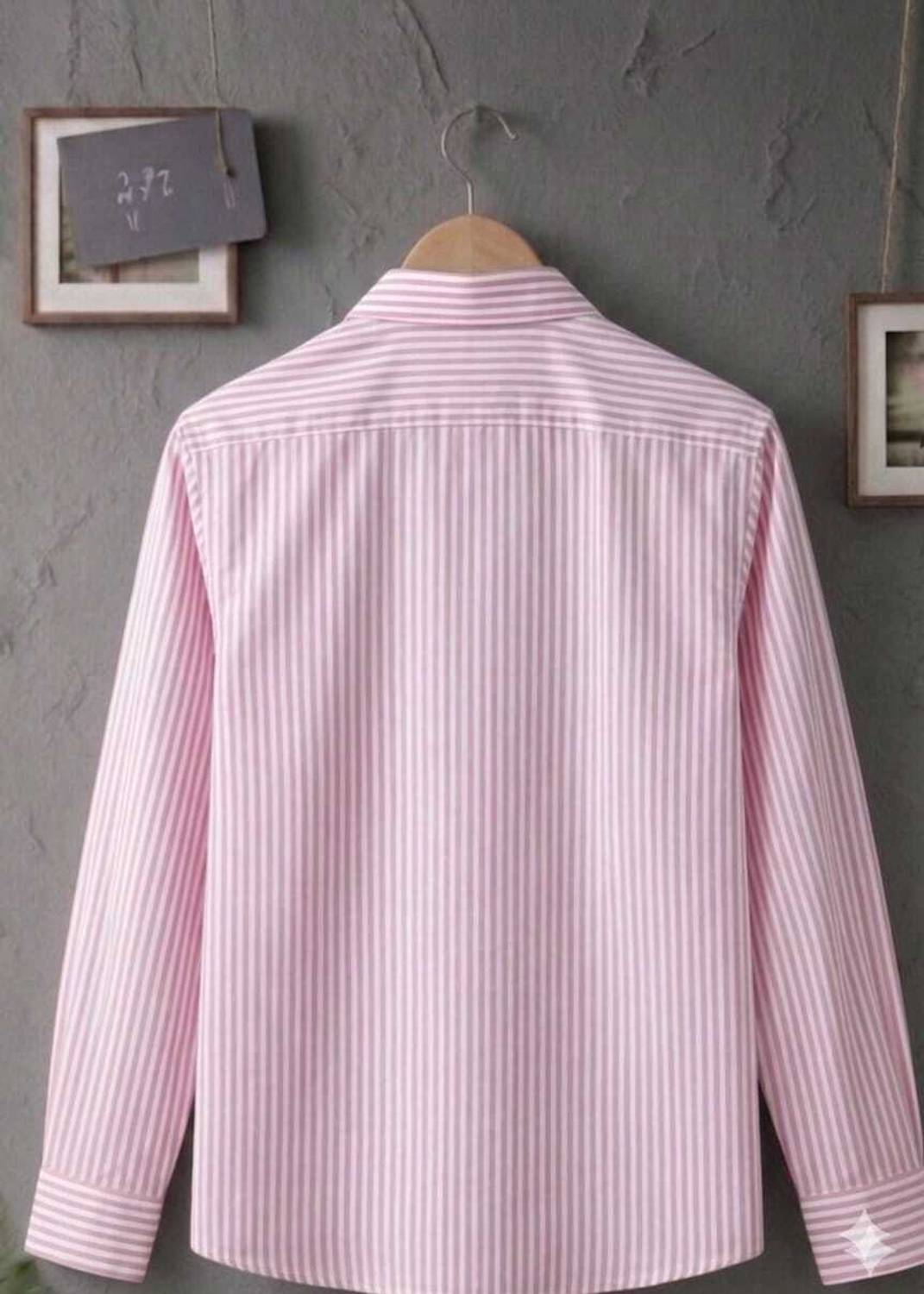 CANNVAS Men Striped Pink Shirt - Image 2
