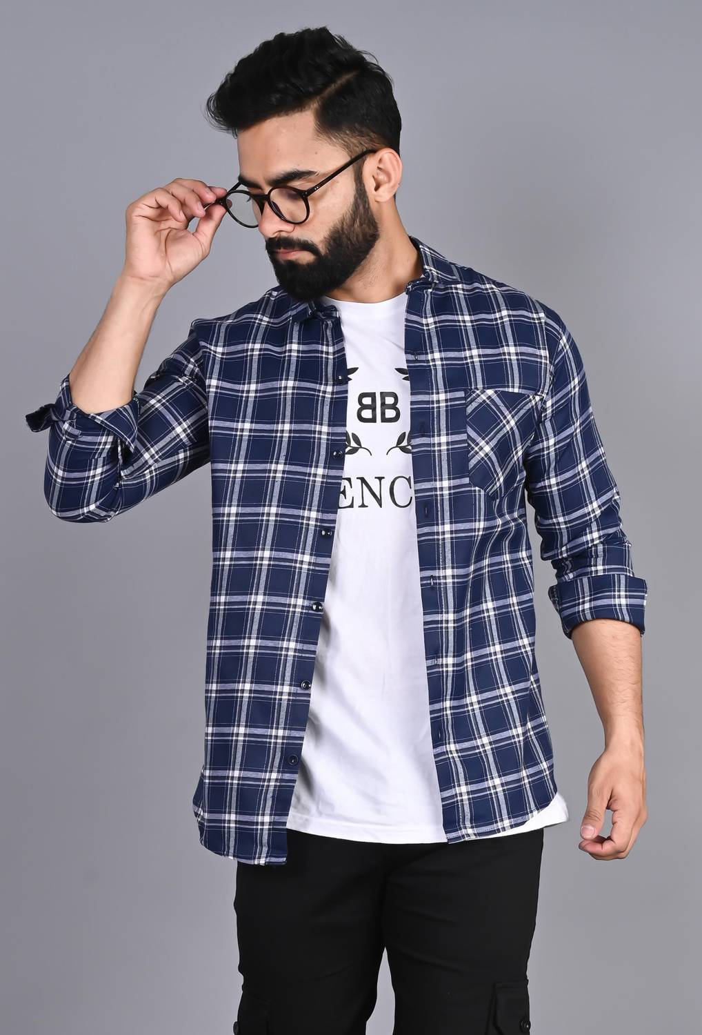 FUBAR Men Slim Fit Checkered Casual Shirt
