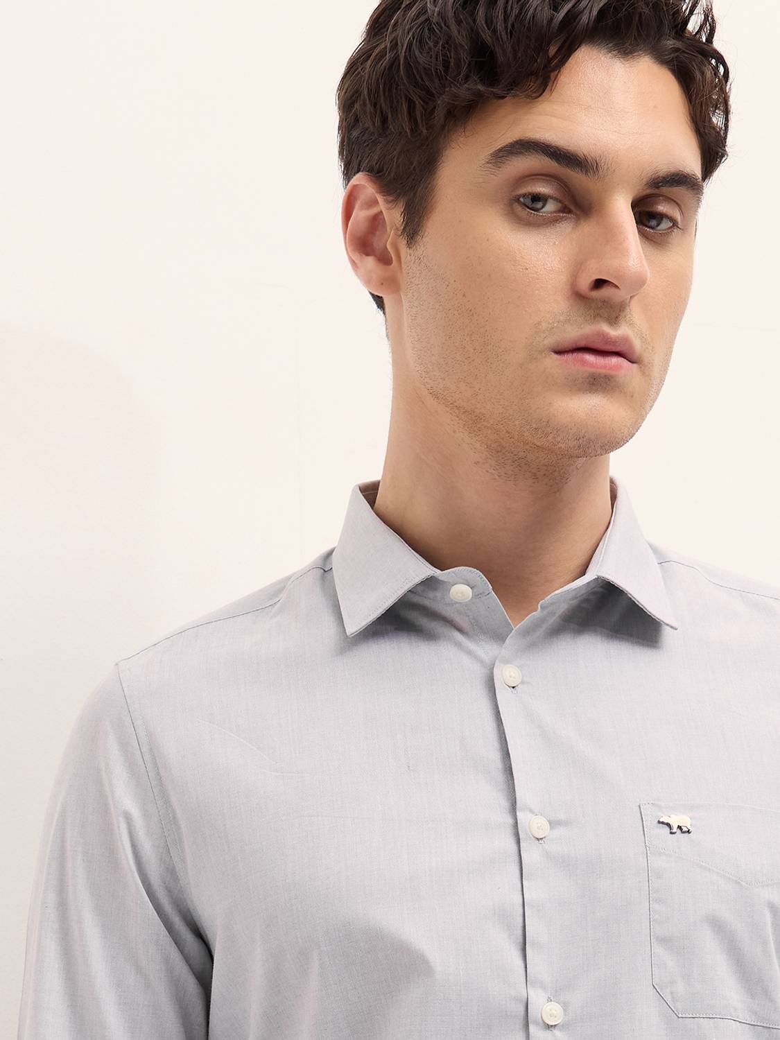 THE BEAR HOUSE Men Grey Formal Shirt - Image 5